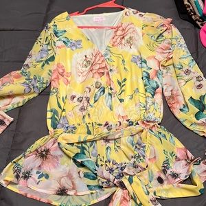 Pink Lily floral top